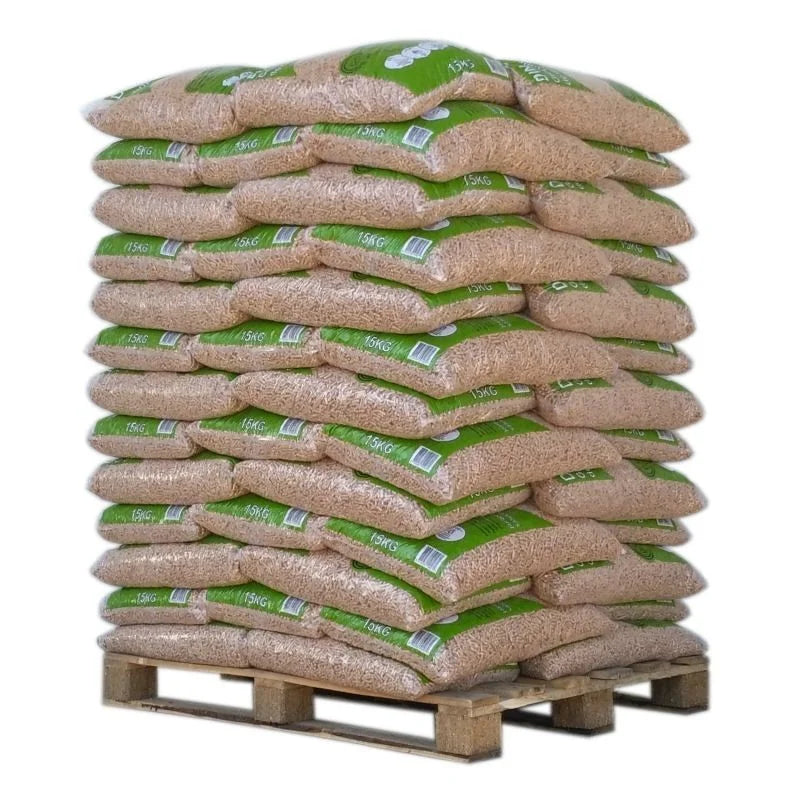 Pellet Din Pellets – Palete com 65 sacos de 15 kg